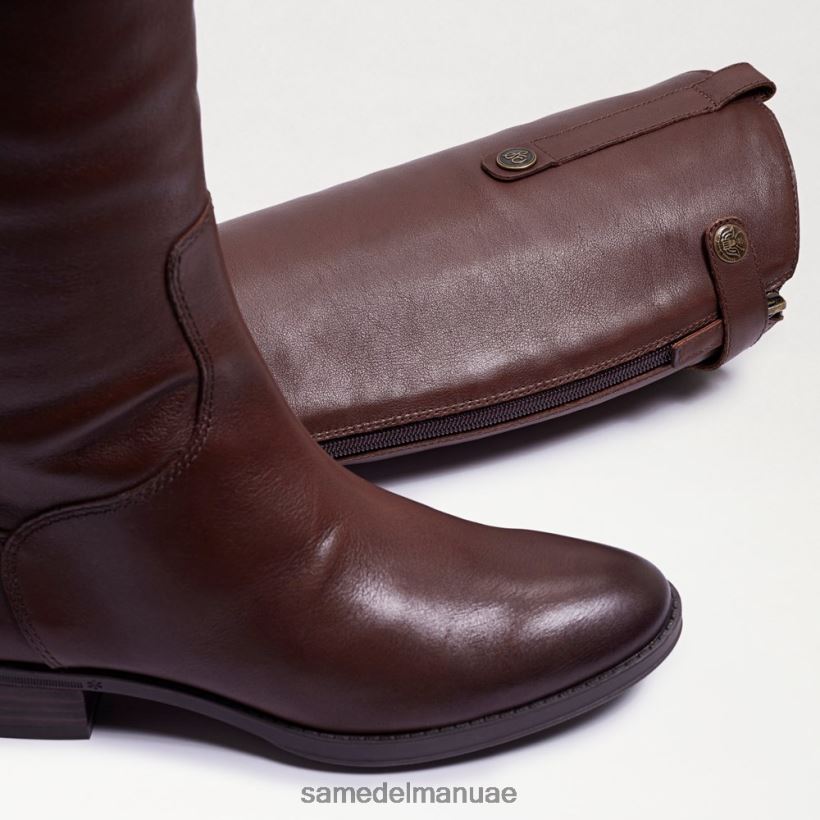 بني غامق أحذية Sam Edelman نحيف حذاء ركوب جلد بيني 246L6T414