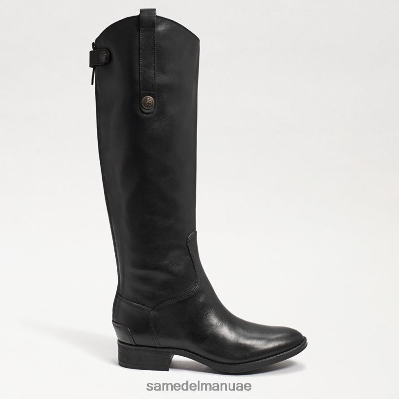 جلد أسود أحذية Sam Edelman نحيف حذاء ركوب جلد بيني 246L6T415