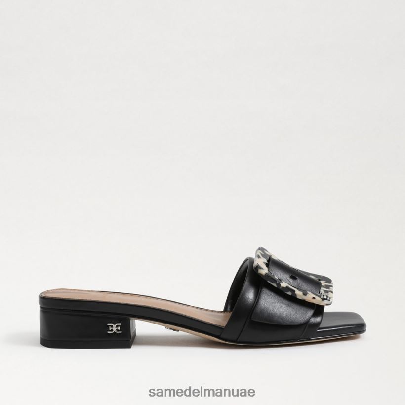 جلد أسود أحذية Sam Edelman نحيف صندل منزلق من الشماس 246L6T419
