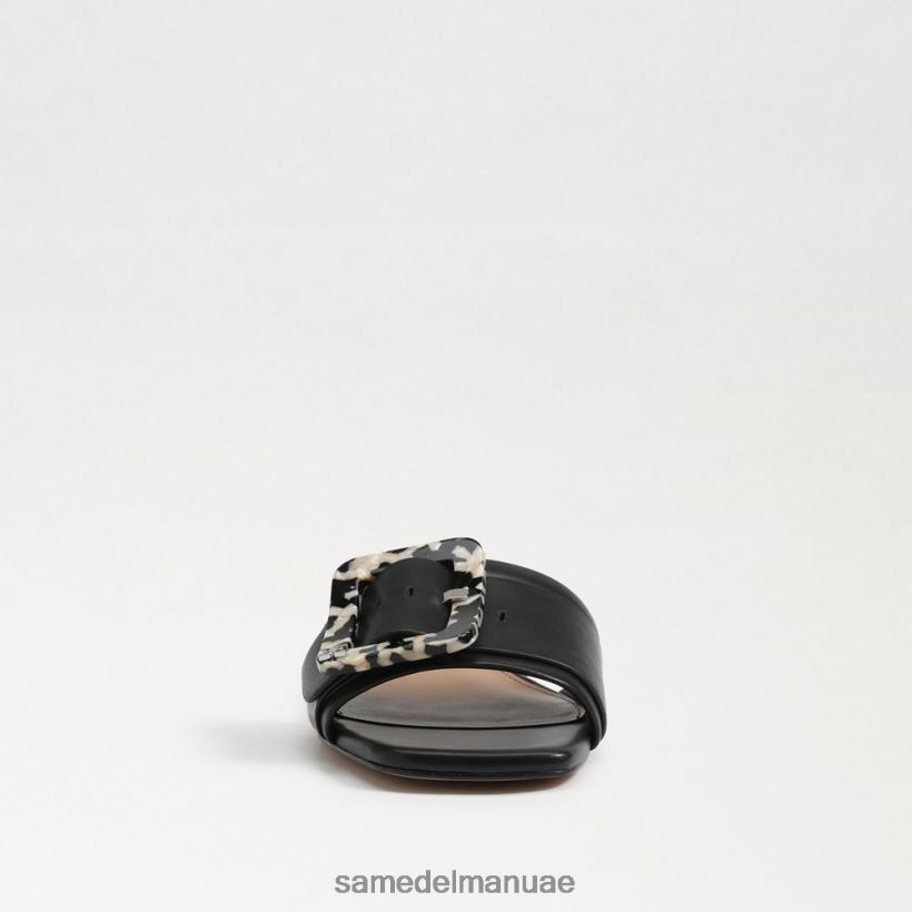 جلد أسود أحذية Sam Edelman نحيف صندل منزلق من الشماس 246L6T419