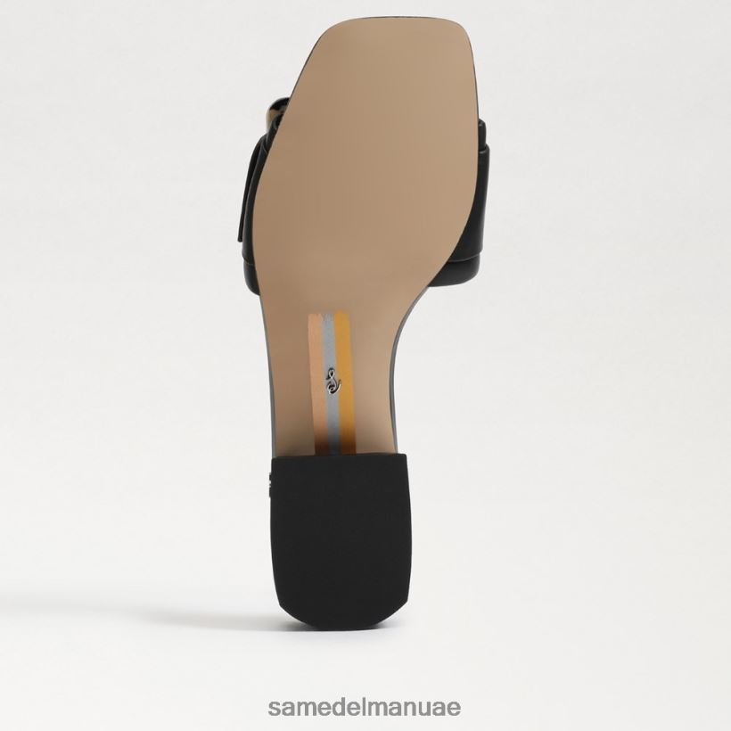 جلد أسود أحذية Sam Edelman نحيف صندل منزلق من الشماس 246L6T419