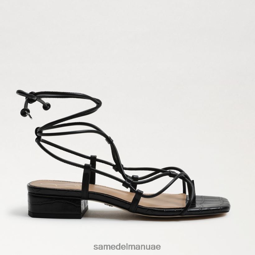 جلد أسود أحذية Sam Edelman نحيف صندل دافي 246L6T420