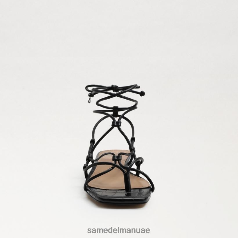 جلد أسود أحذية Sam Edelman نحيف صندل دافي 246L6T420