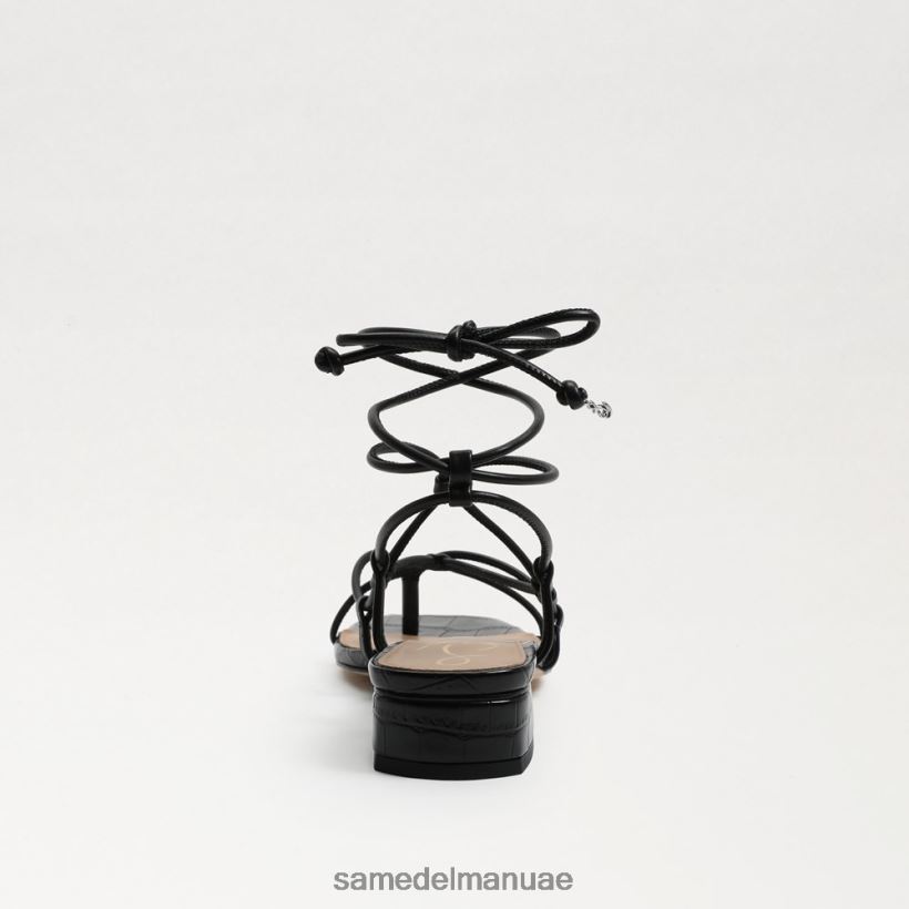 جلد أسود أحذية Sam Edelman نحيف صندل دافي 246L6T420