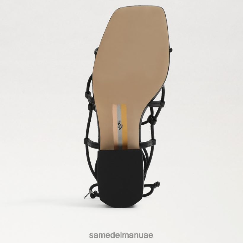 جلد أسود أحذية Sam Edelman نحيف صندل دافي 246L6T420