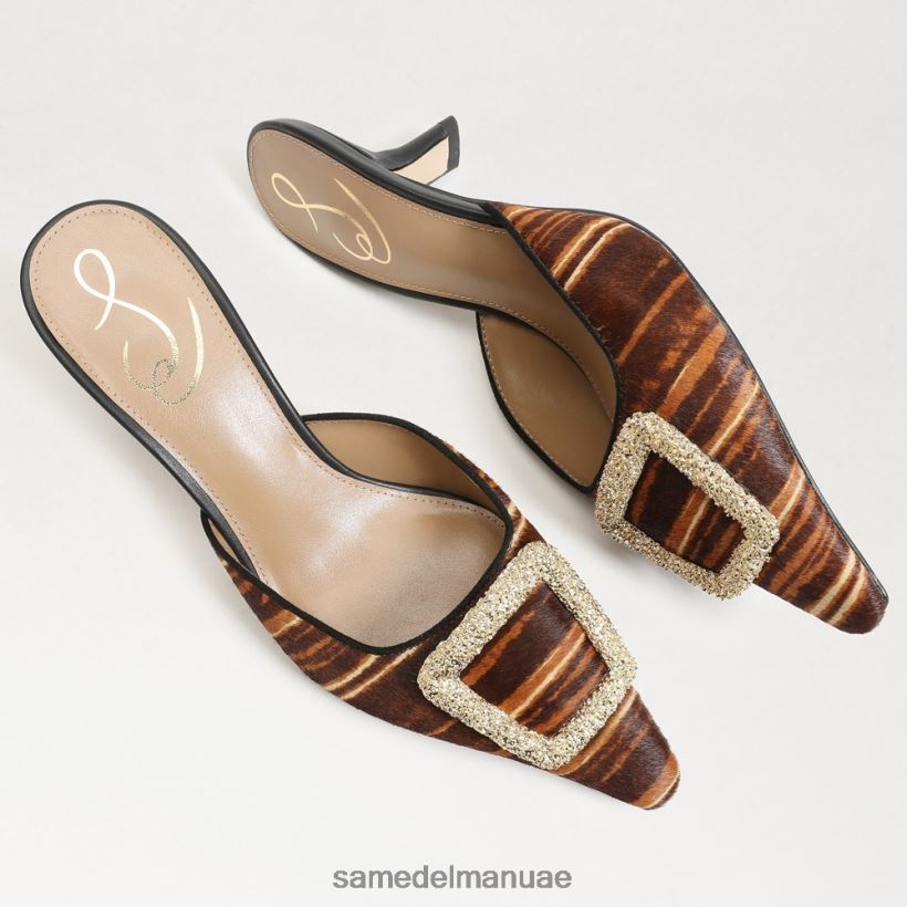 بني متعدد أحذية Sam Edelman نحيف بغل بكعب قطة بريت 246L6T430