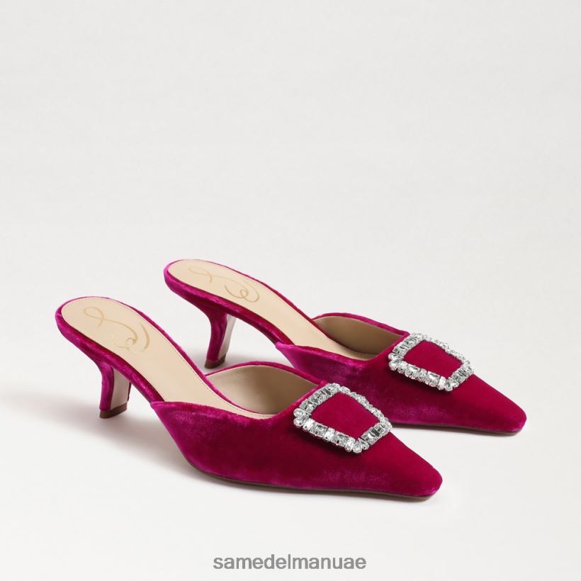 مخمل التوت أحذية Sam Edelman نحيف بغل بكعب قطة بريت 246L6T431