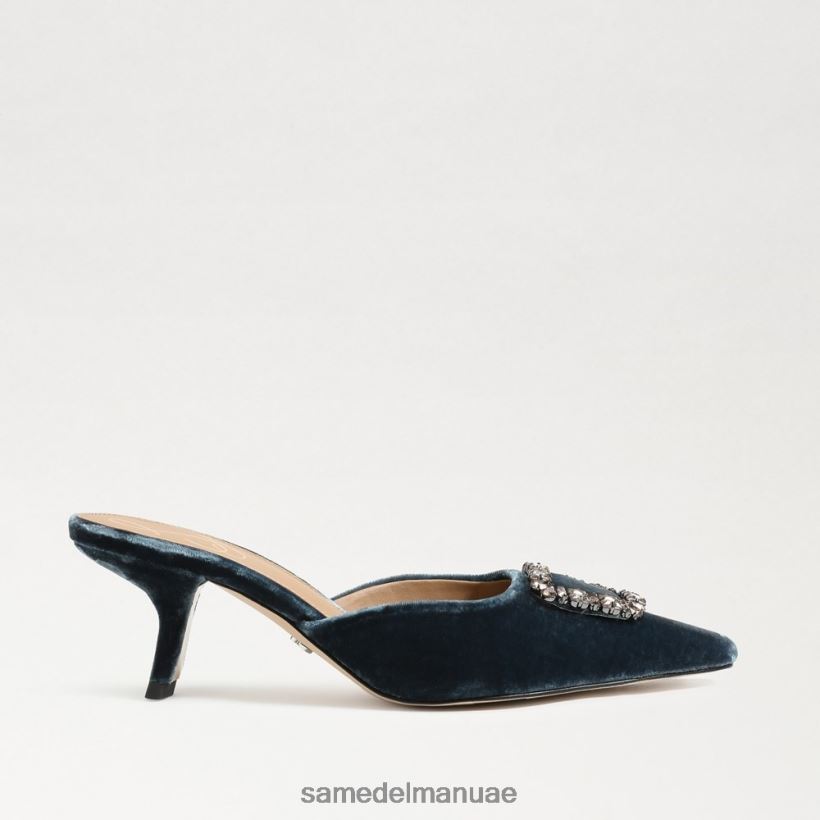 مخمل ياقوتي عميق أحذية Sam Edelman نحيف بغل بكعب قطة بريت 246L6T433