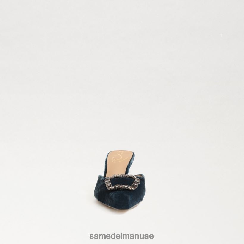 مخمل ياقوتي عميق أحذية Sam Edelman نحيف بغل بكعب قطة بريت 246L6T433