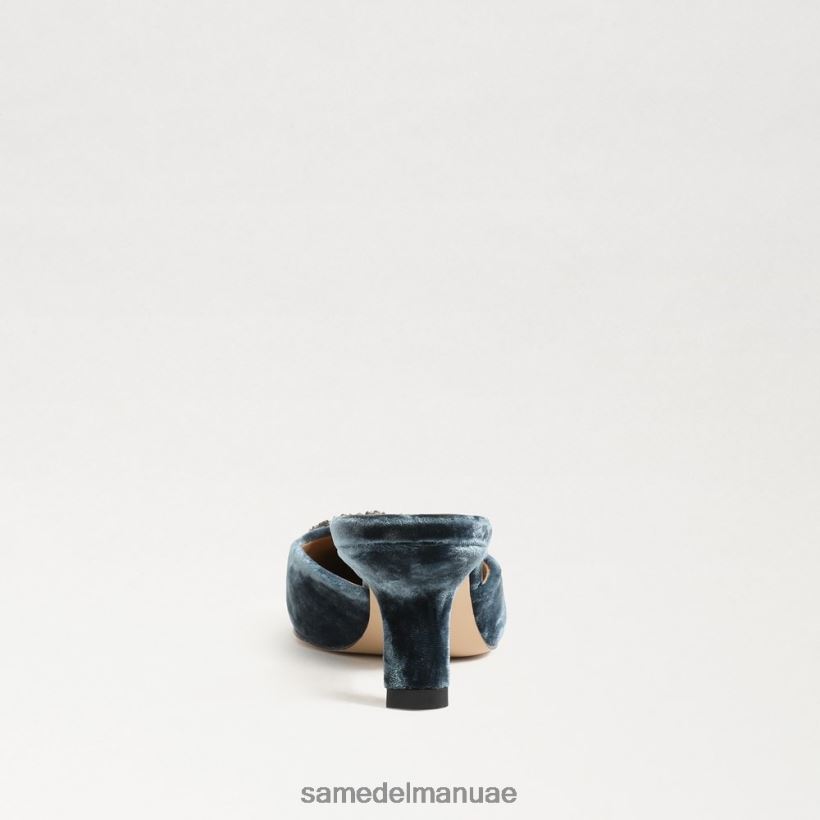 مخمل ياقوتي عميق أحذية Sam Edelman نحيف بغل بكعب قطة بريت 246L6T433