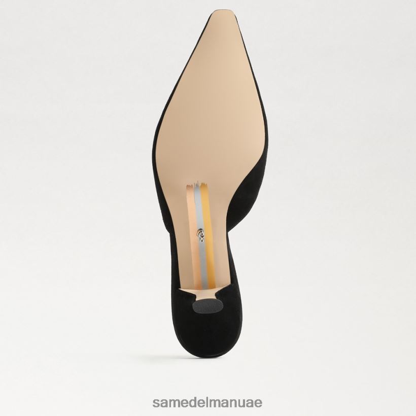 جلد الغزال الأسود أحذية Sam Edelman نحيف بغل بكعب قطة بريت 246L6T434
