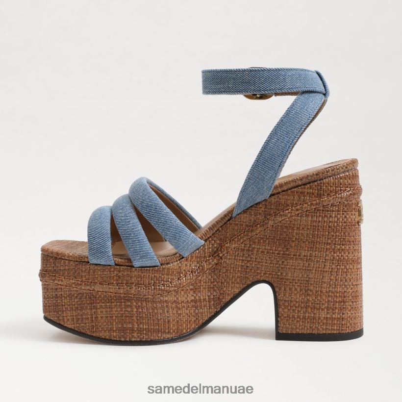 مونتروز الأزرق أحذية Sam Edelman نحيف صندل بكعب منصة تيبي 246L6T437