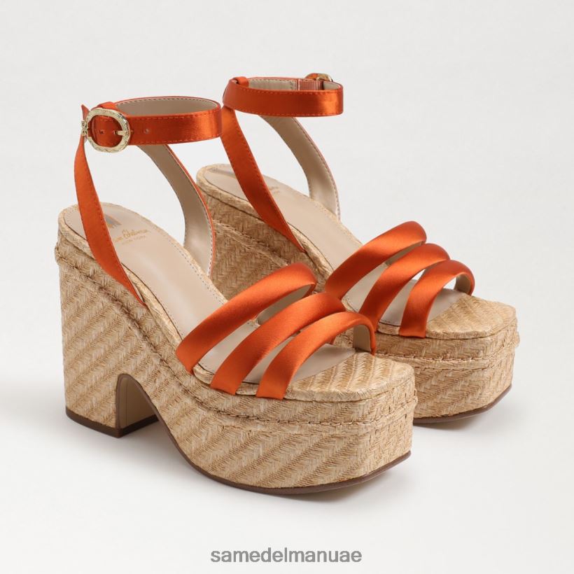 برتقال كالي أحذية Sam Edelman نحيف صندل بكعب منصة تيبي 246L6T439