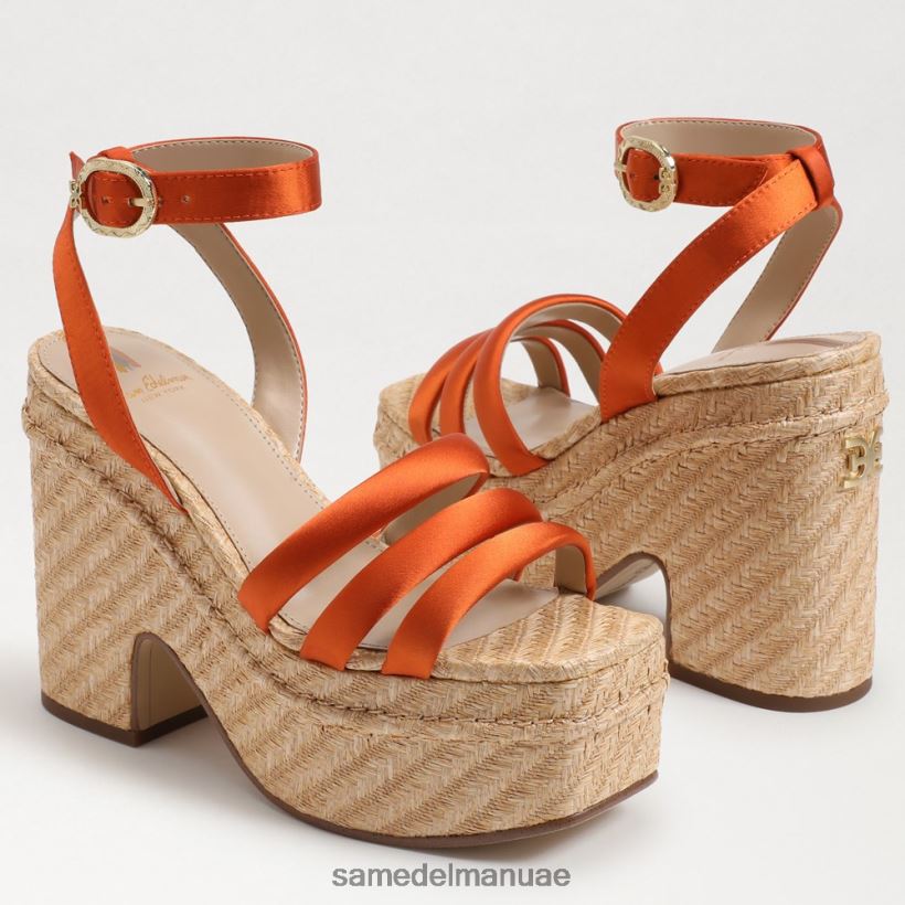 برتقال كالي أحذية Sam Edelman نحيف صندل بكعب منصة تيبي 246L6T439