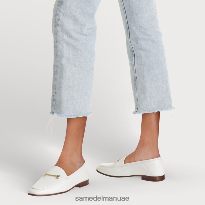 جلد أبيض أحذية Sam Edelman نحيف لورين بت متعطل 246L6T43