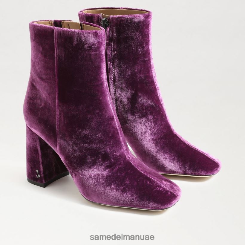 مخمل الأوركيد العميق أحذية Sam Edelman نحيف حذاء كودي للكاحل 246L6T448