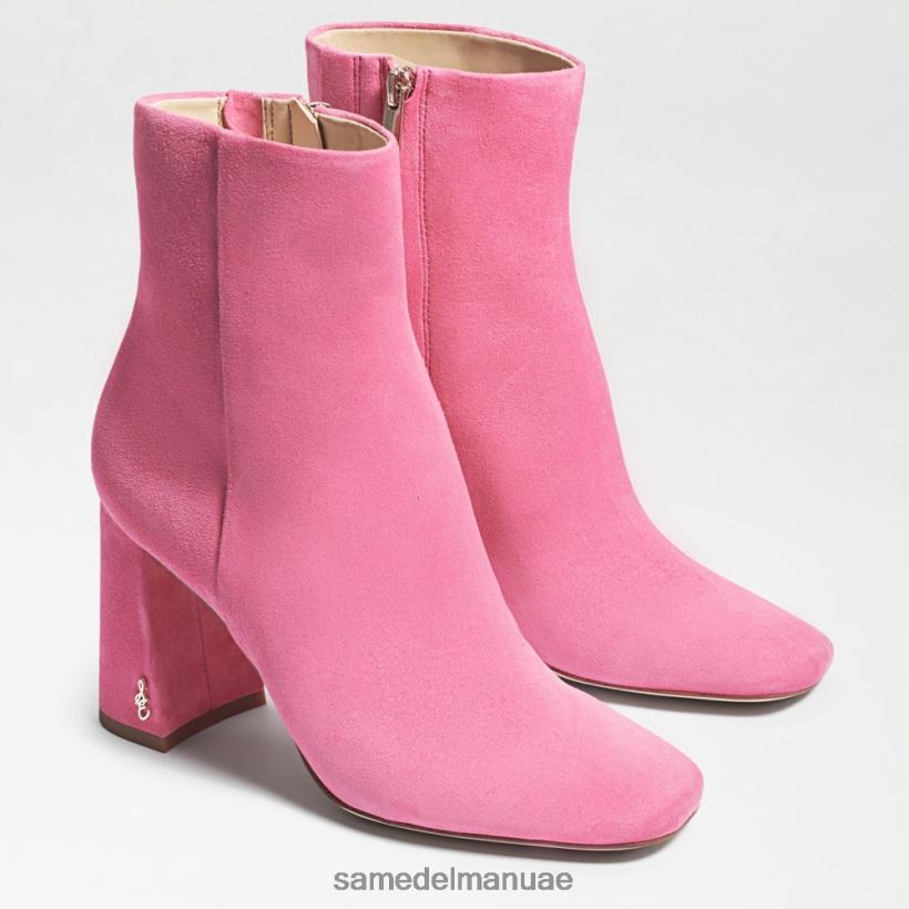 النثار الوردي من جلد الغزال أحذية Sam Edelman نحيف حذاء كودي للكاحل 246L6T450