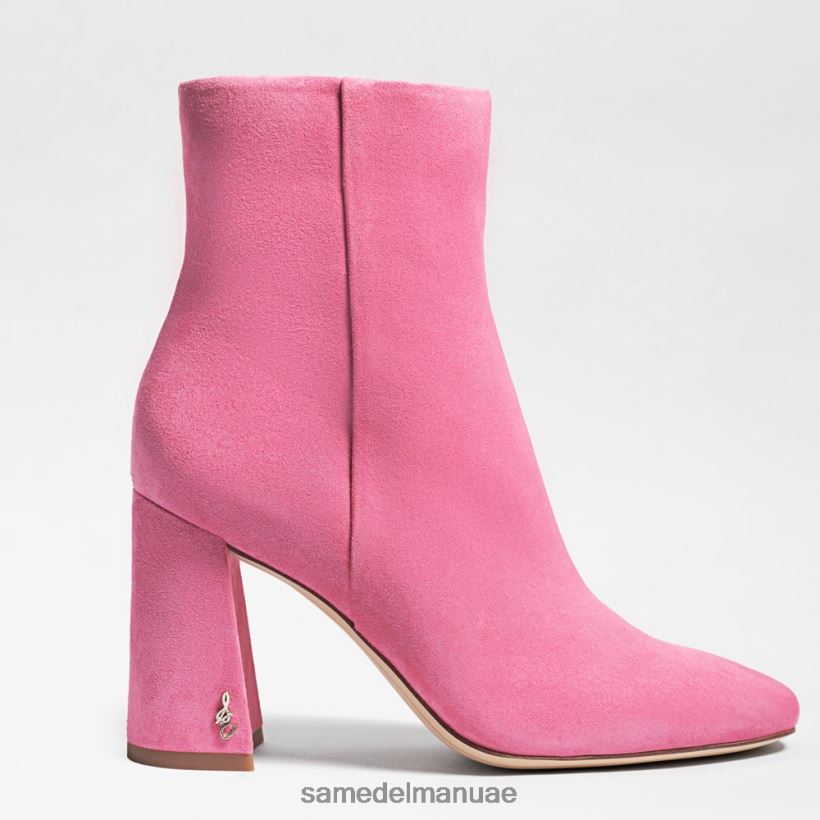 النثار الوردي من جلد الغزال أحذية Sam Edelman نحيف حذاء كودي للكاحل 246L6T450
