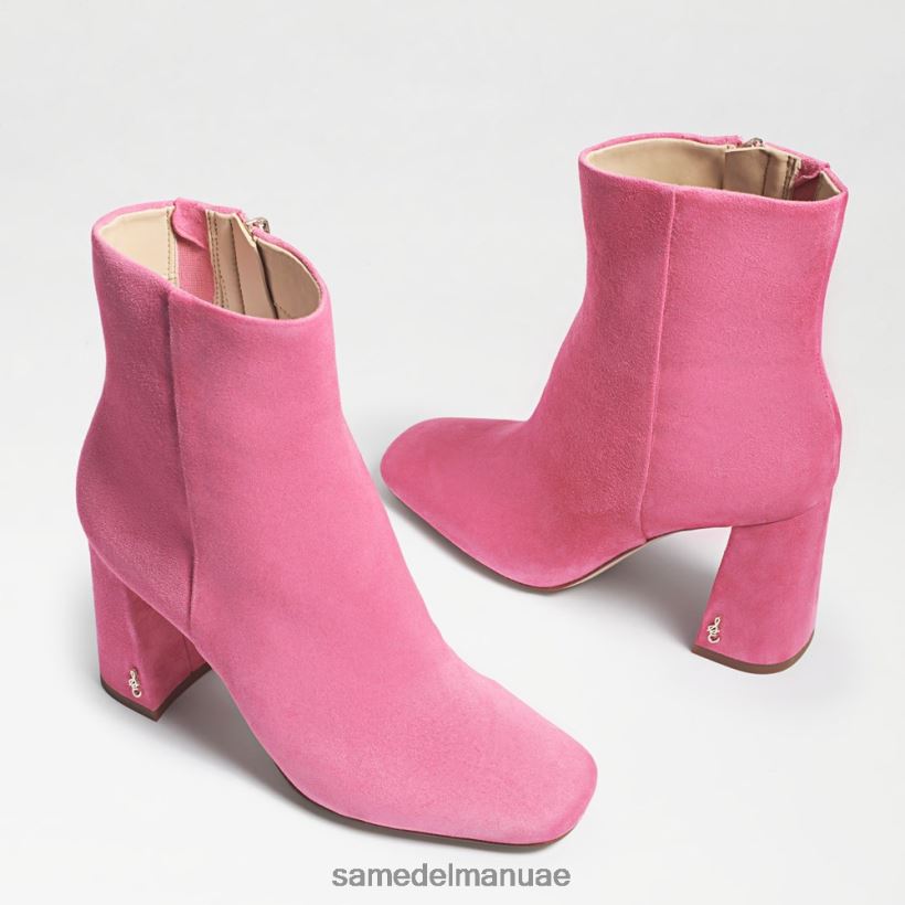 النثار الوردي من جلد الغزال أحذية Sam Edelman نحيف حذاء كودي للكاحل 246L6T450
