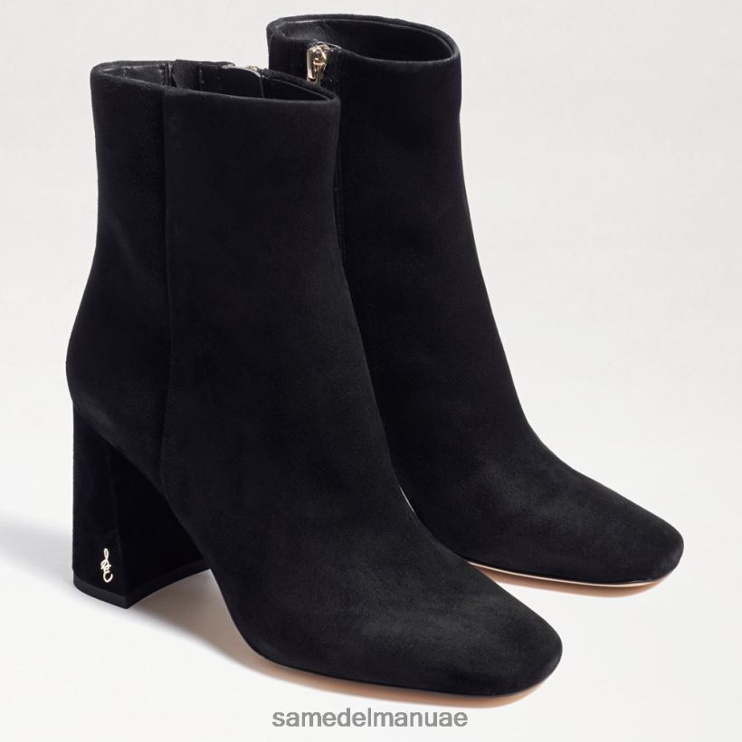 جلد الغزال الأسود أحذية Sam Edelman نحيف حذاء كودي للكاحل 246L6T451