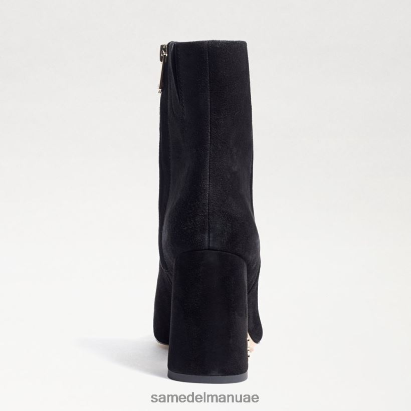 جلد الغزال الأسود أحذية Sam Edelman نحيف حذاء كودي للكاحل 246L6T451