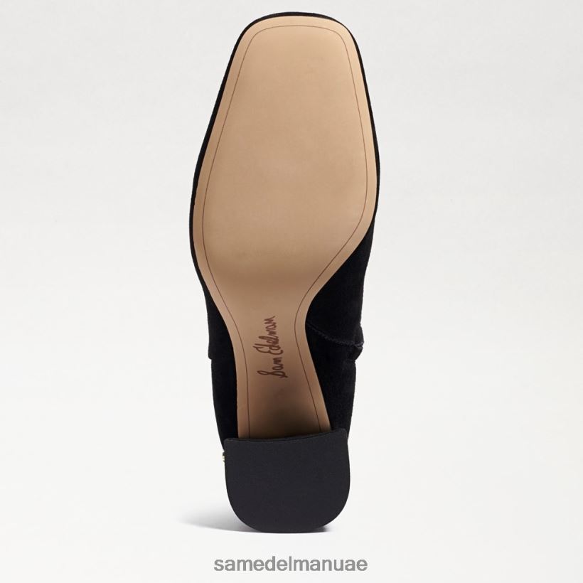 جلد الغزال الأسود أحذية Sam Edelman نحيف حذاء كودي للكاحل 246L6T451