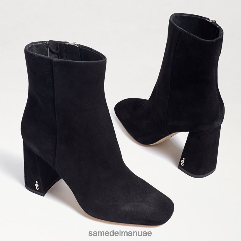 جلد الغزال الأسود أحذية Sam Edelman نحيف حذاء كودي للكاحل 246L6T451
