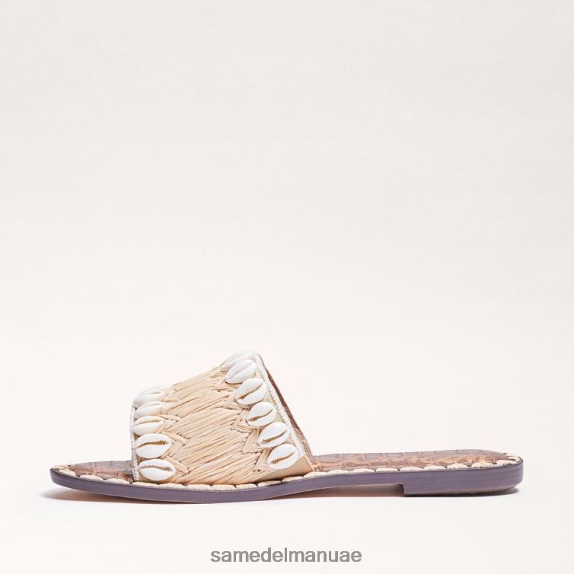 العاج الطبيعي أحذية Sam Edelman نحيف صندل منزلق مطرز بالخرز 246L6T455