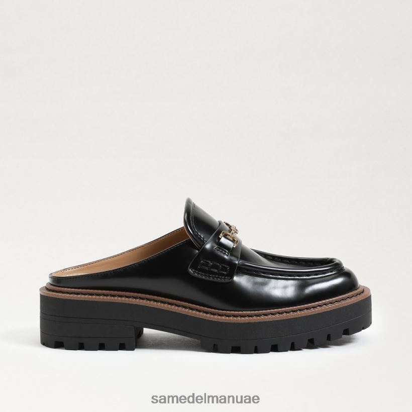 جلد أسود أحذية Sam Edelman نحيف نعل لينون العروة 246L6T465