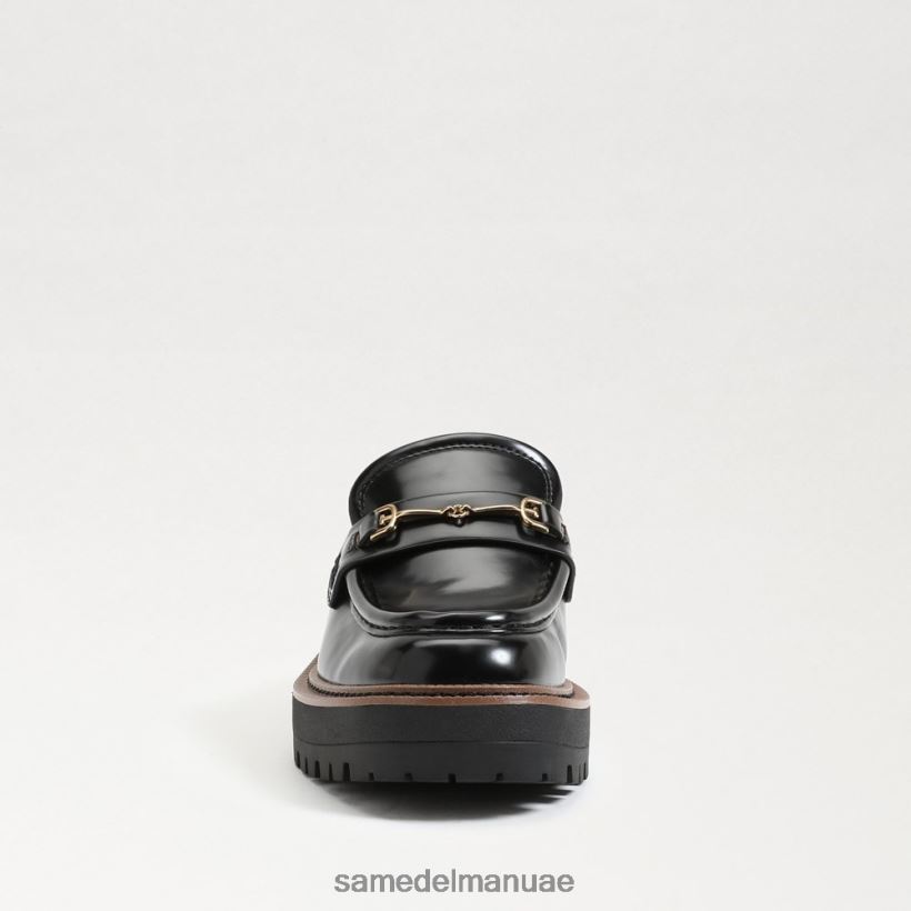 جلد أسود أحذية Sam Edelman نحيف نعل لينون العروة 246L6T465