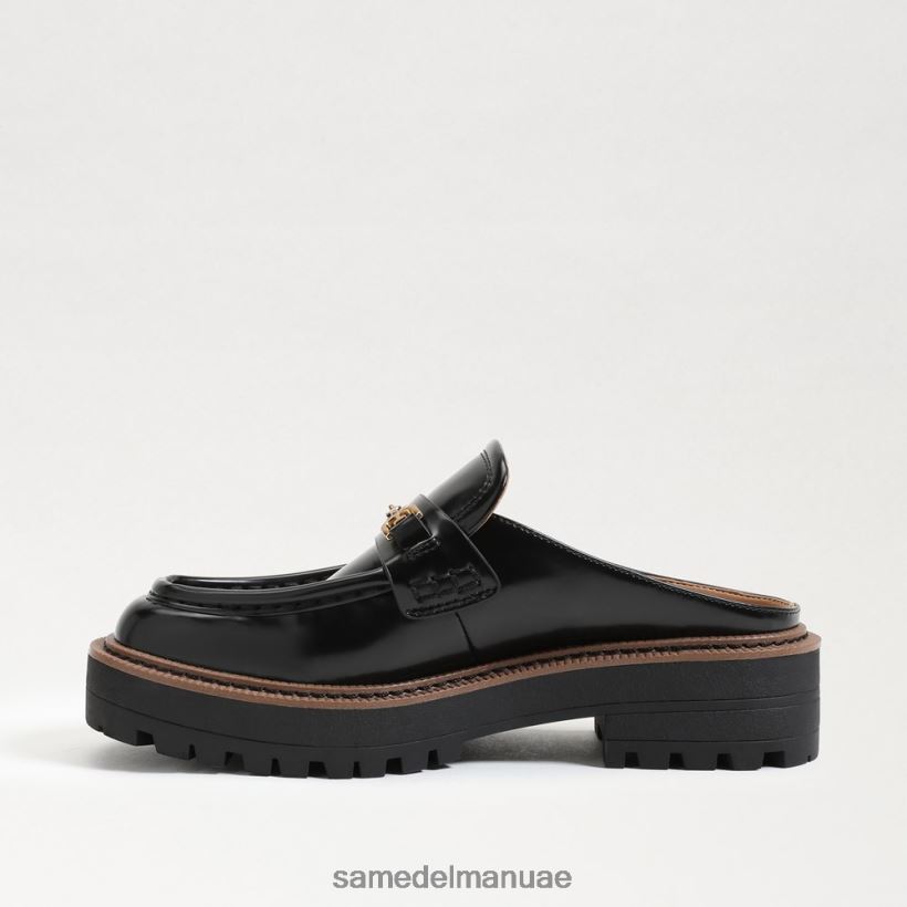 جلد أسود أحذية Sam Edelman نحيف نعل لينون العروة 246L6T465