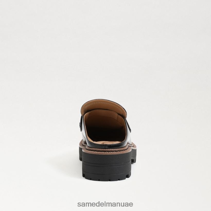 جلد أسود أحذية Sam Edelman نحيف نعل لينون العروة 246L6T465