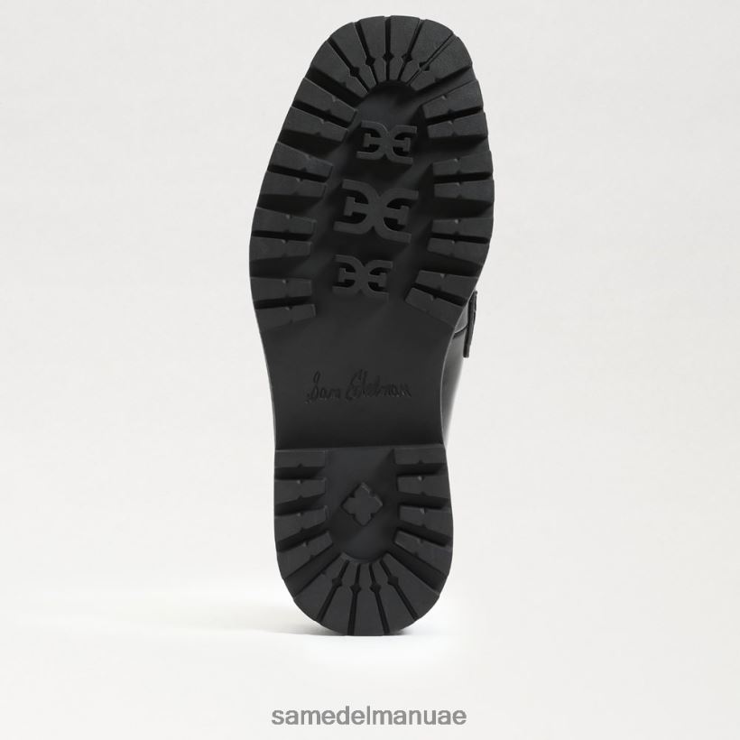 جلد أسود أحذية Sam Edelman نحيف نعل لينون العروة 246L6T465
