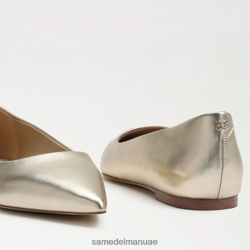 جلد الذهب المنصهر أحذية Sam Edelman نحيف واندا مدببة عند أصابع القدم 246L6T481