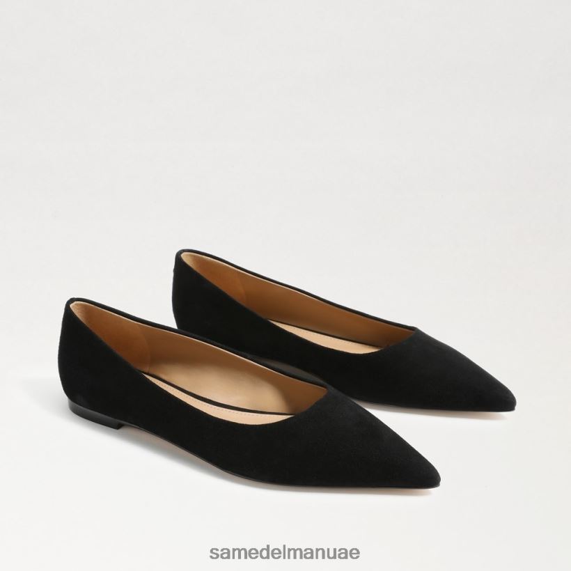 جلد الغزال الأسود أحذية Sam Edelman نحيف واندا مدببة عند أصابع القدم 246L6T484