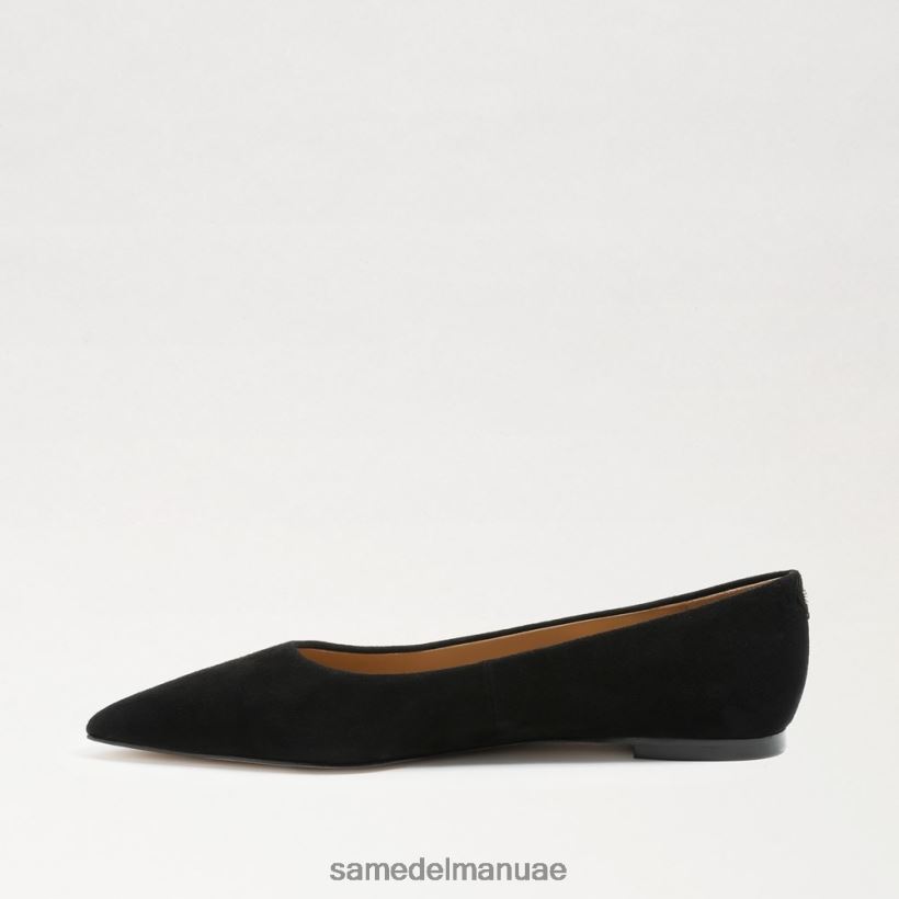 جلد الغزال الأسود أحذية Sam Edelman نحيف واندا مدببة عند أصابع القدم 246L6T484