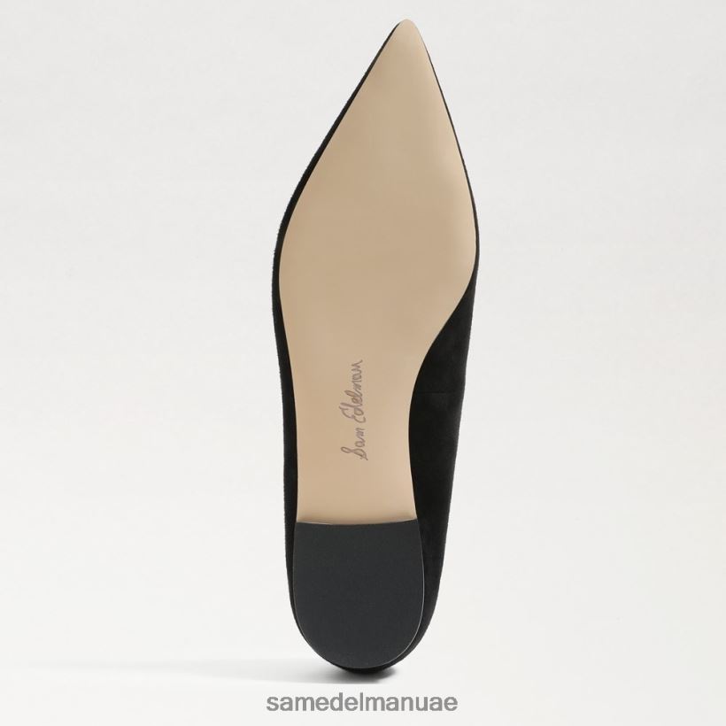 جلد الغزال الأسود أحذية Sam Edelman نحيف واندا مدببة عند أصابع القدم 246L6T484