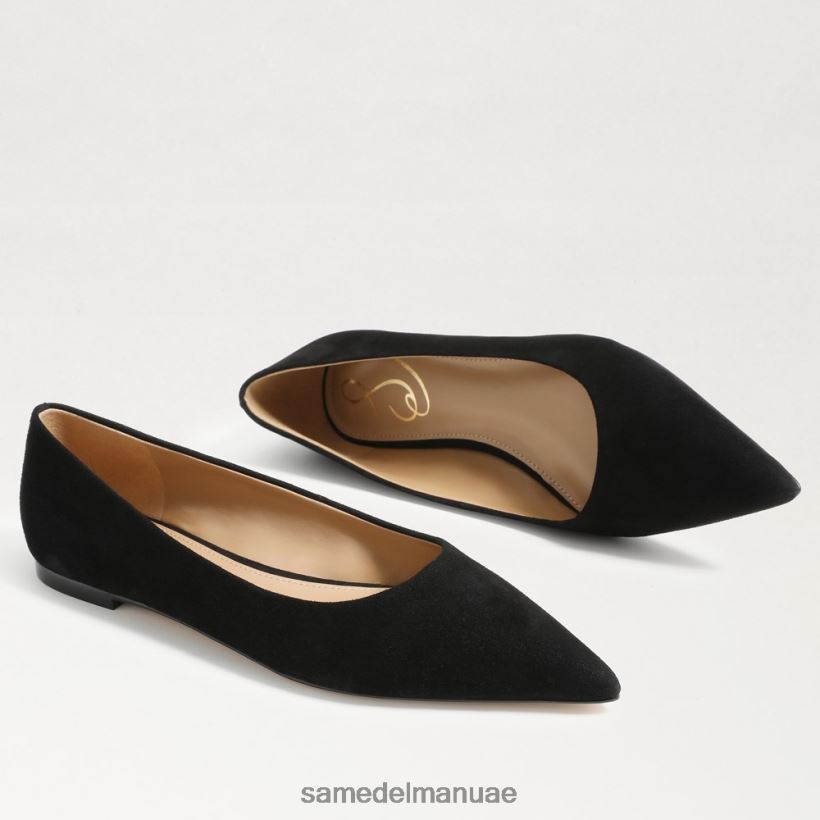جلد الغزال الأسود أحذية Sam Edelman نحيف واندا مدببة عند أصابع القدم 246L6T484