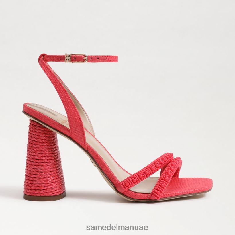 باروس الوردي أحذية Sam Edelman نحيف صندل بكعب عريض من الخرز من كيا 246L6T487