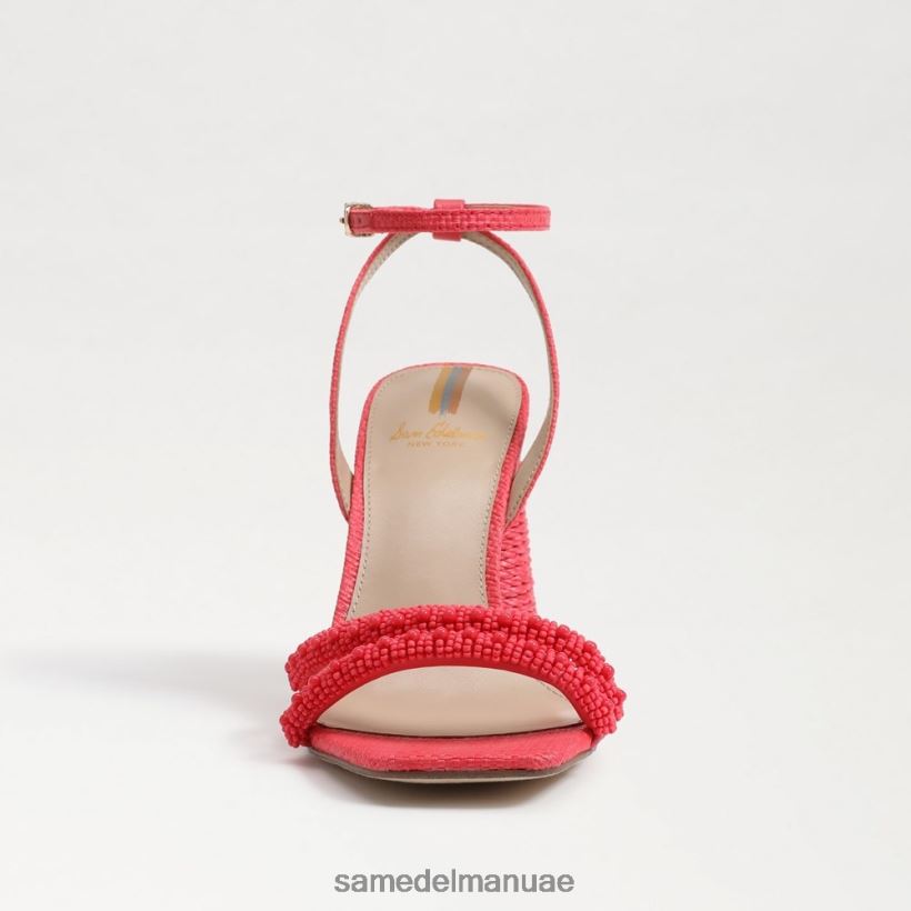 باروس الوردي أحذية Sam Edelman نحيف صندل بكعب عريض من الخرز من كيا 246L6T487