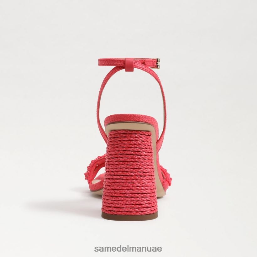 باروس الوردي أحذية Sam Edelman نحيف صندل بكعب عريض من الخرز من كيا 246L6T487