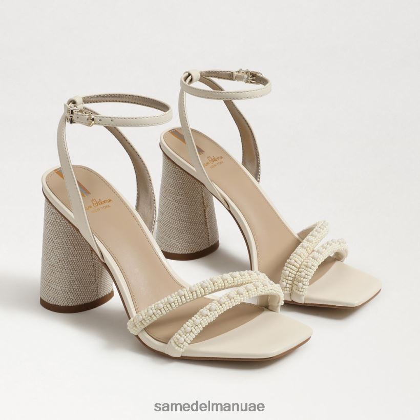 العاج الحديث أحذية Sam Edelman نحيف صندل بكعب عريض من الخرز من كيا 246L6T488