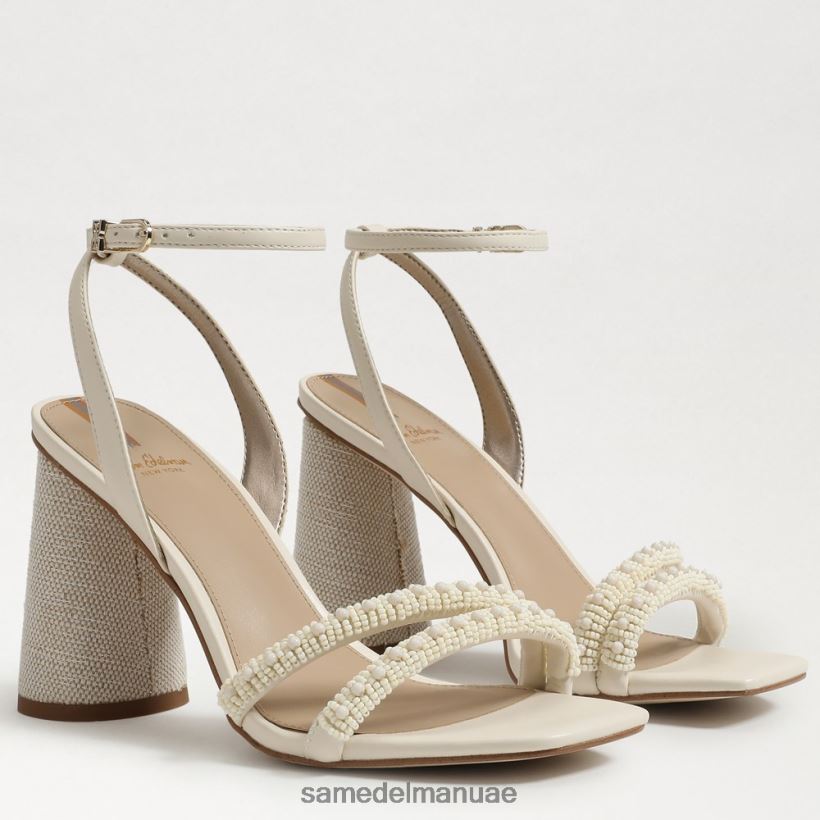 العاج الحديث أحذية Sam Edelman نحيف صندل بكعب عريض من الخرز من كيا 246L6T488