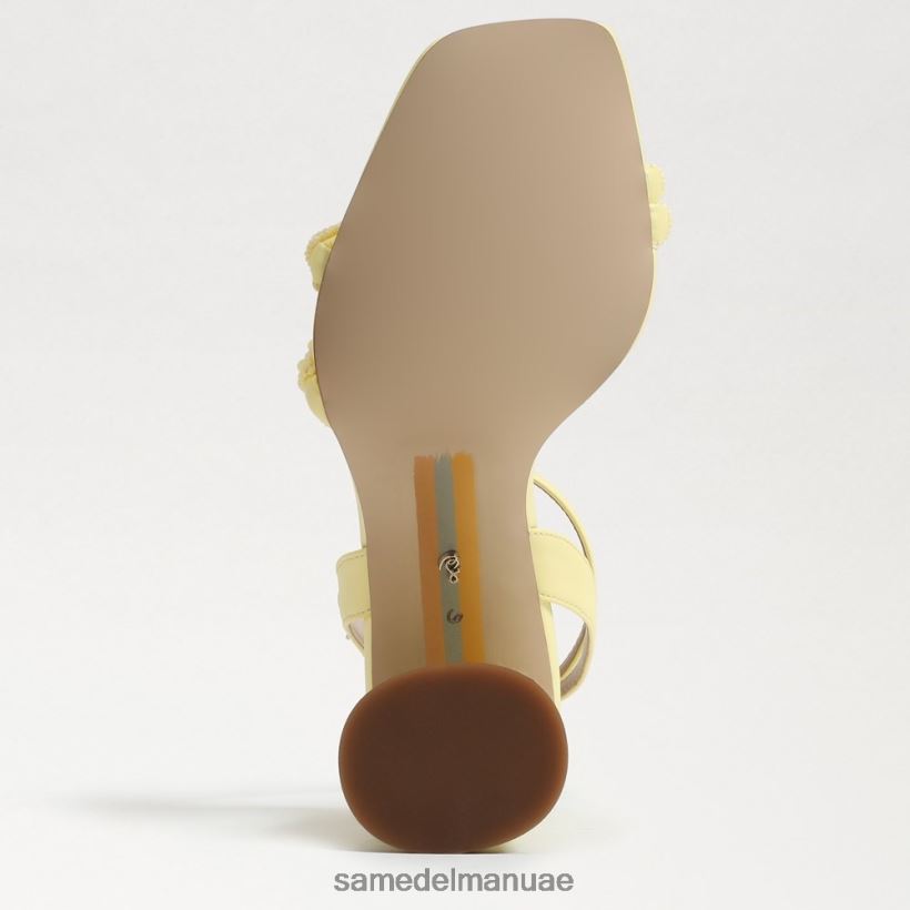 الزبدة الصفراء أحذية Sam Edelman نحيف صندل بكعب عريض من الخرز من كيا 246L6T489