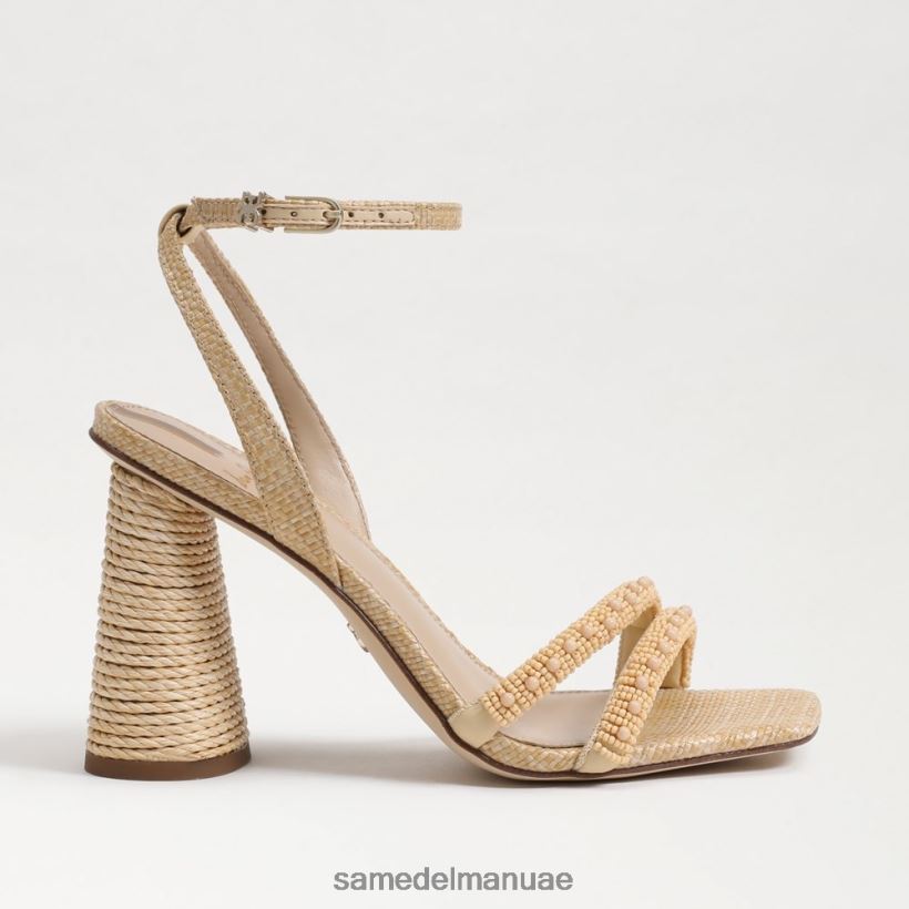 خشب الزان المبيض أحذية Sam Edelman نحيف صندل بكعب عريض من الخرز من كيا 246L6T491