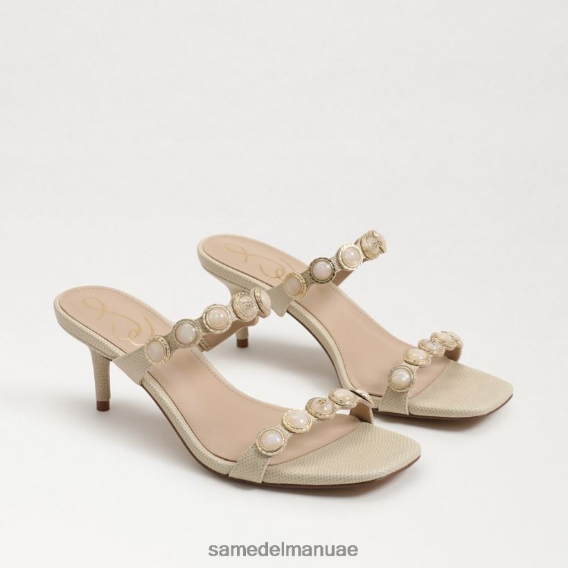 كريم الموز أحذية Sam Edelman نحيف بالما هريرة كعب بغل 246L6T493
