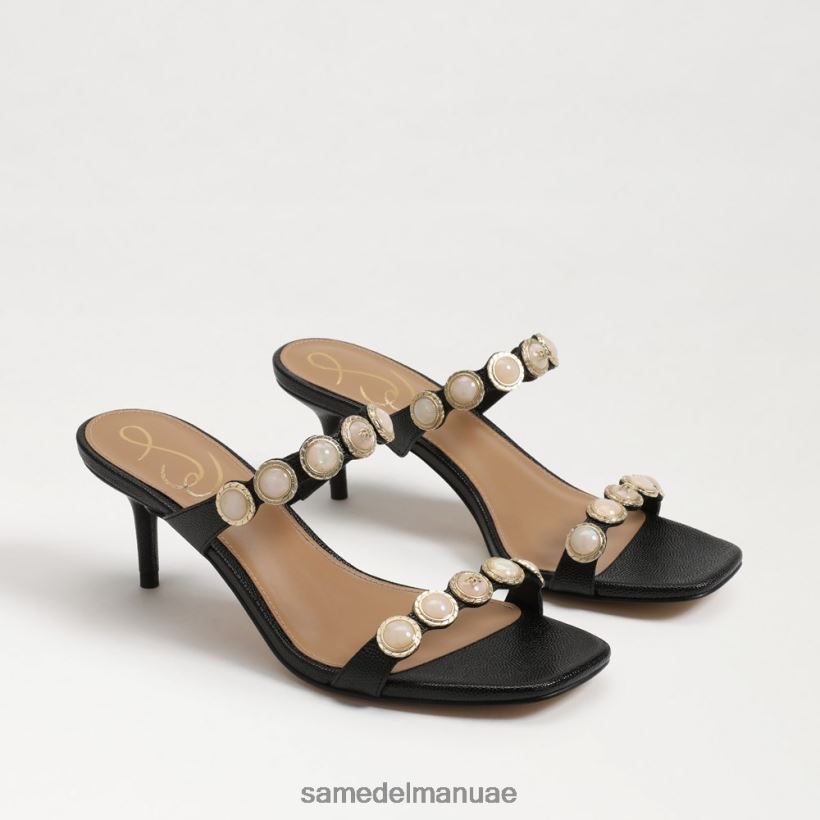 سحلية سوداء أحذية Sam Edelman نحيف بالما هريرة كعب بغل 246L6T494