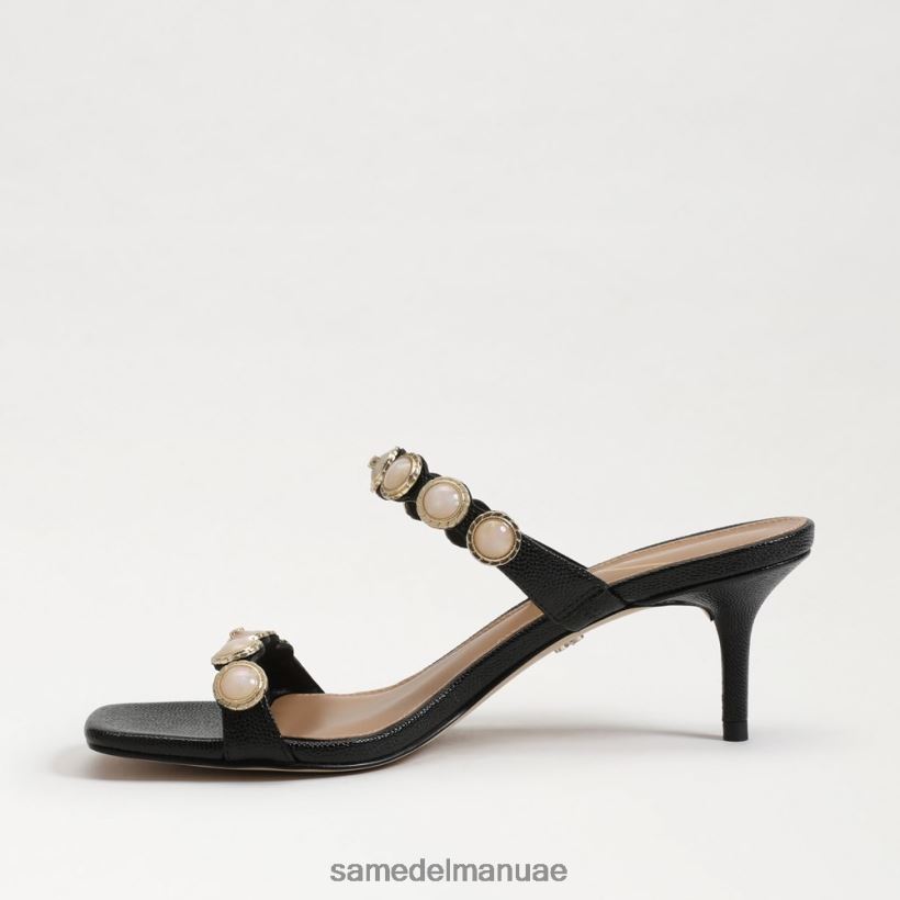 سحلية سوداء أحذية Sam Edelman نحيف بالما هريرة كعب بغل 246L6T494