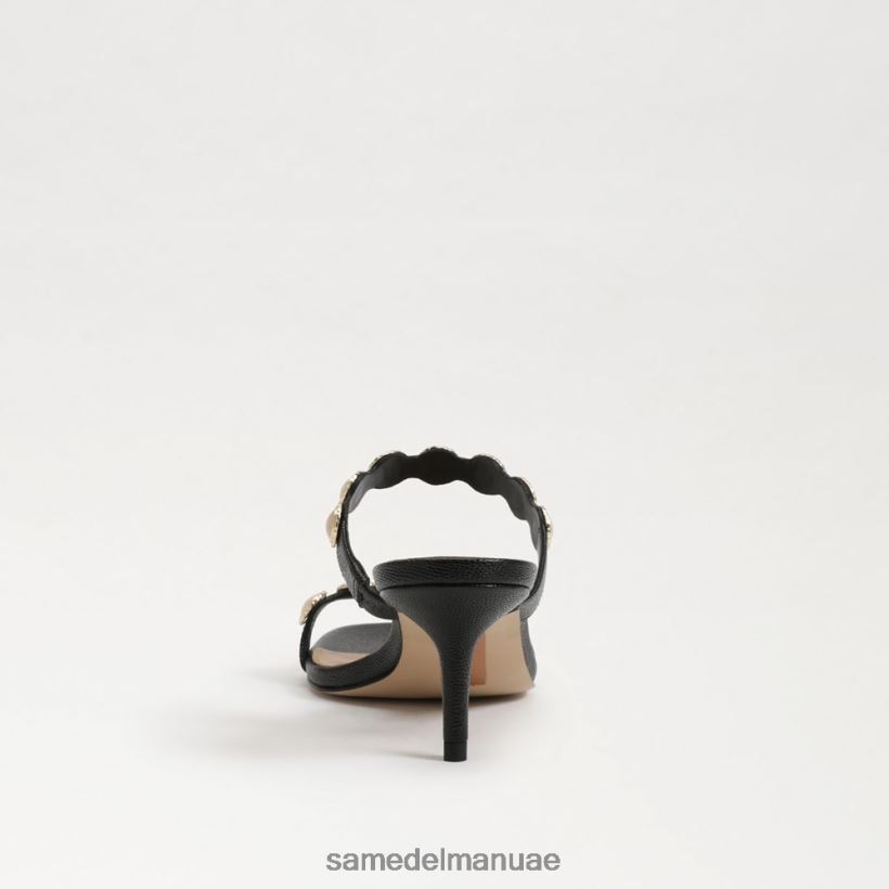 سحلية سوداء أحذية Sam Edelman نحيف بالما هريرة كعب بغل 246L6T494