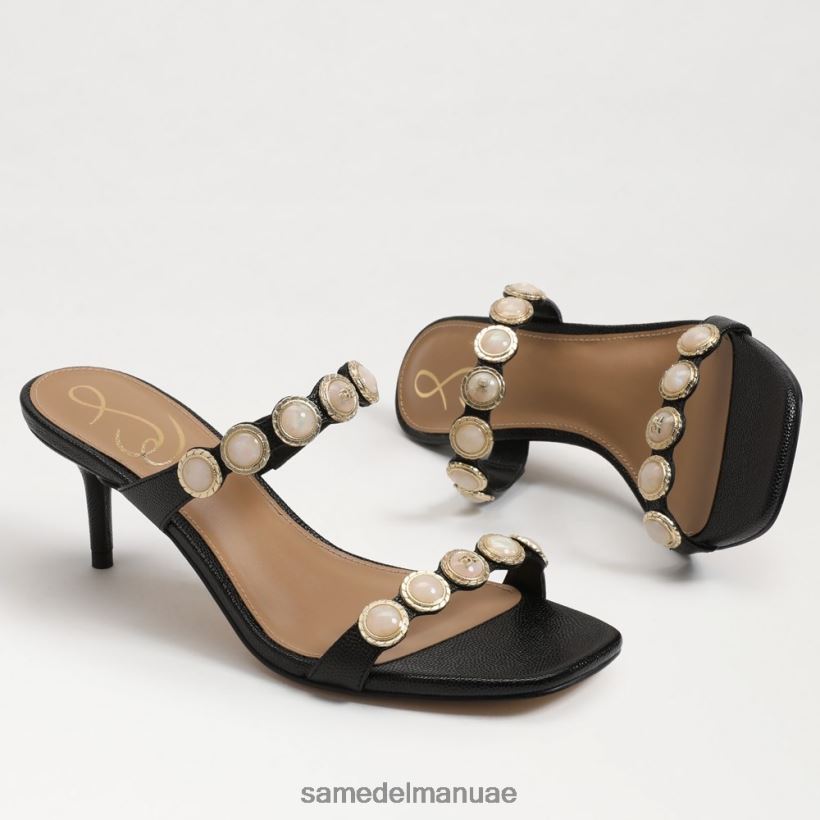 سحلية سوداء أحذية Sam Edelman نحيف بالما هريرة كعب بغل 246L6T494